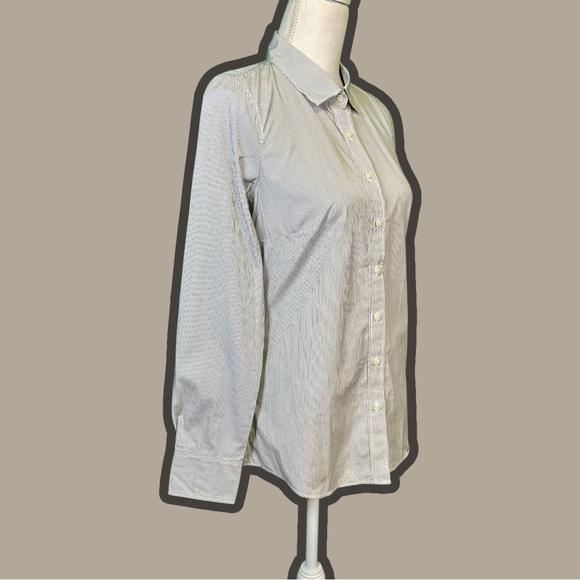 NWT J. Crew Factory Haberdashery Blue & White ‘Striped Classic Button-Up Shirt’ - Picture 11 of 13
